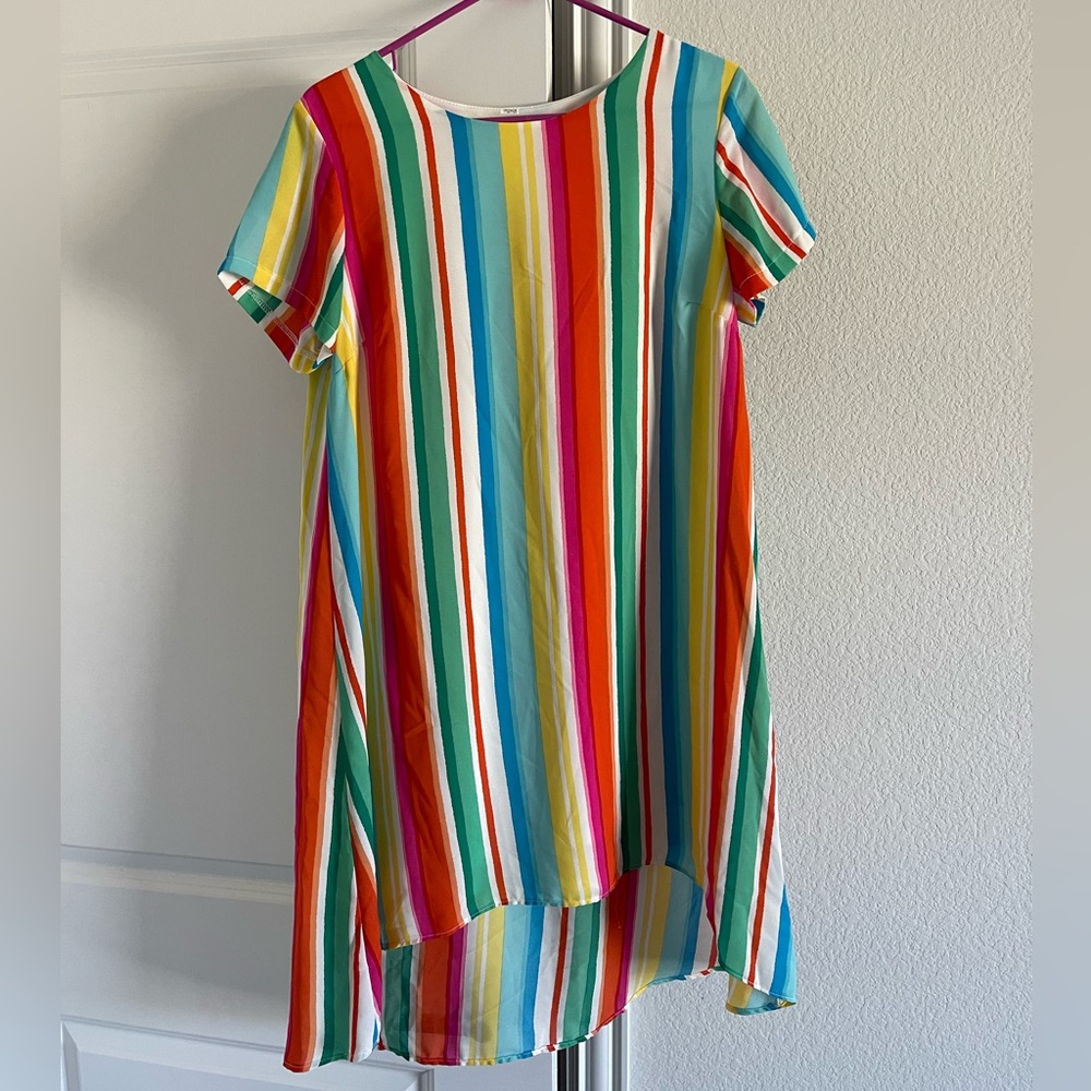 Palms Away by Red Dress Boutique Rainbow Striped Dress - M